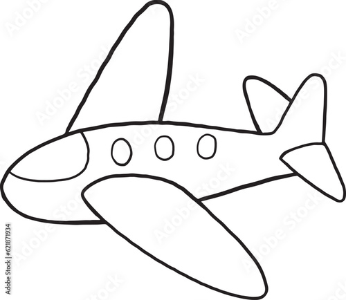 plane patched practice draw cartoon doodle kawaii anime coloring page cute illustration drawing clip art character chibi manga comic