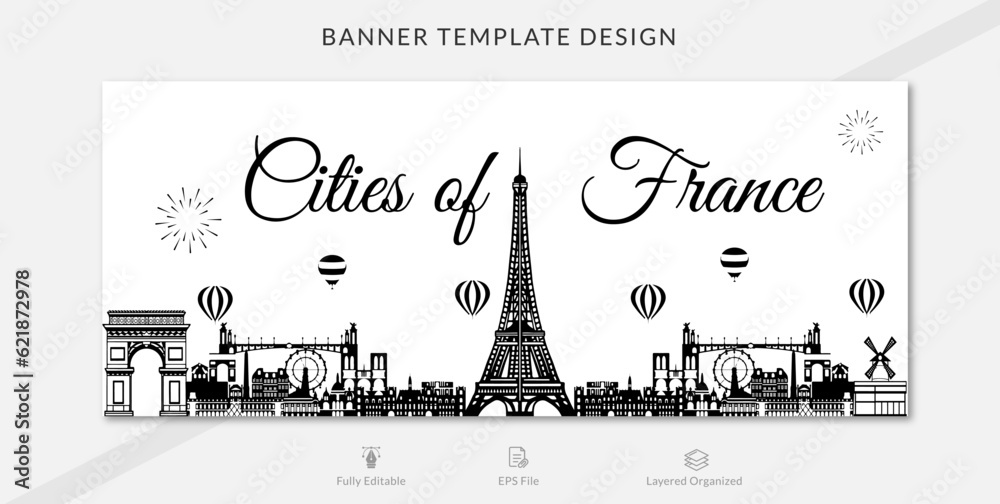 Cities of France Banner Design