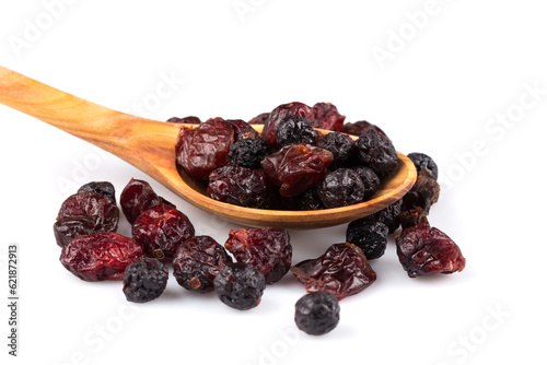 Dried cranberries, cherries and blueberries