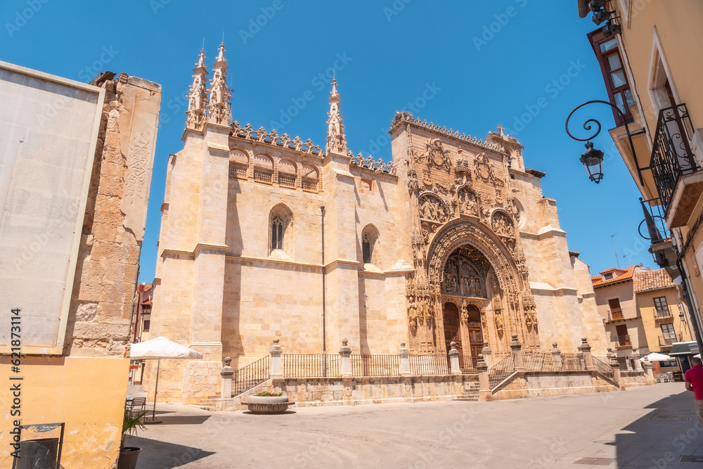 The beautiful church of Santa María la Real in Aranda de Duero in the province of Burgos. Spain