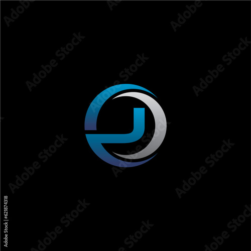 J Letter Initial Logo Design Template Vector Illustration