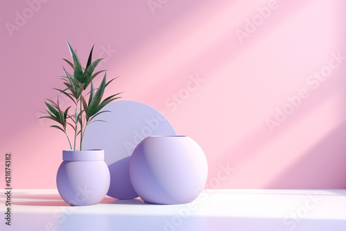 Aesthetic and minimalistic abstract background with pastel colors