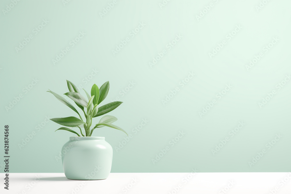 plant in a vase on the table plant in a vase on the table