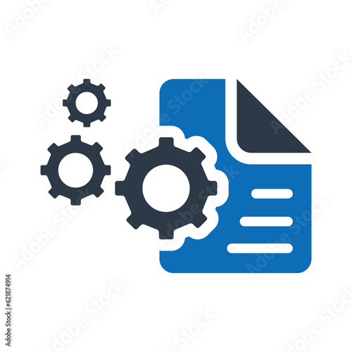 Content Management Flat Blue Icon Isolate On White Background Vector Illustration | Seo Icons