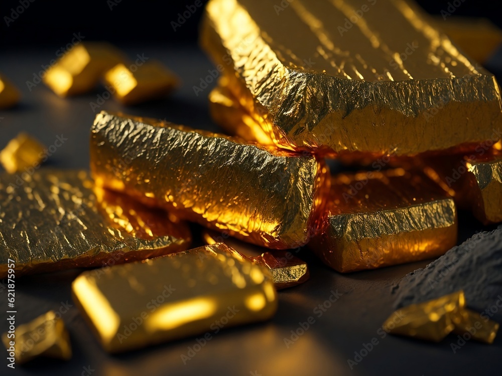 barre d'oro, blocchi dorati barre d'oro, blocchi dorati