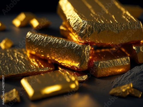barre d'oro, blocchi dorati