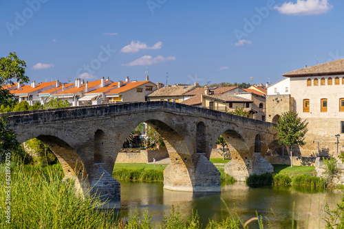 Romanesque bridge Puente la Reina, Gares, Navarre, Spain