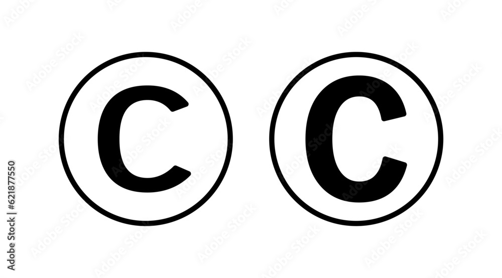 Copyright icon vector. copyright symbol Copyright icon vector. copyright symbol