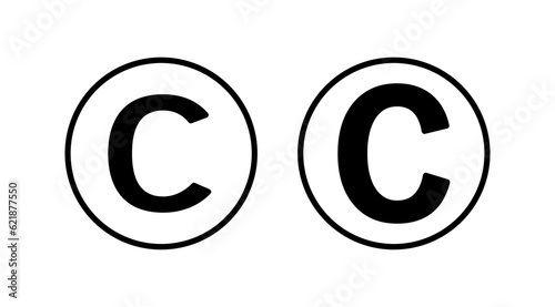 Copyright icon vector. copyright symbol