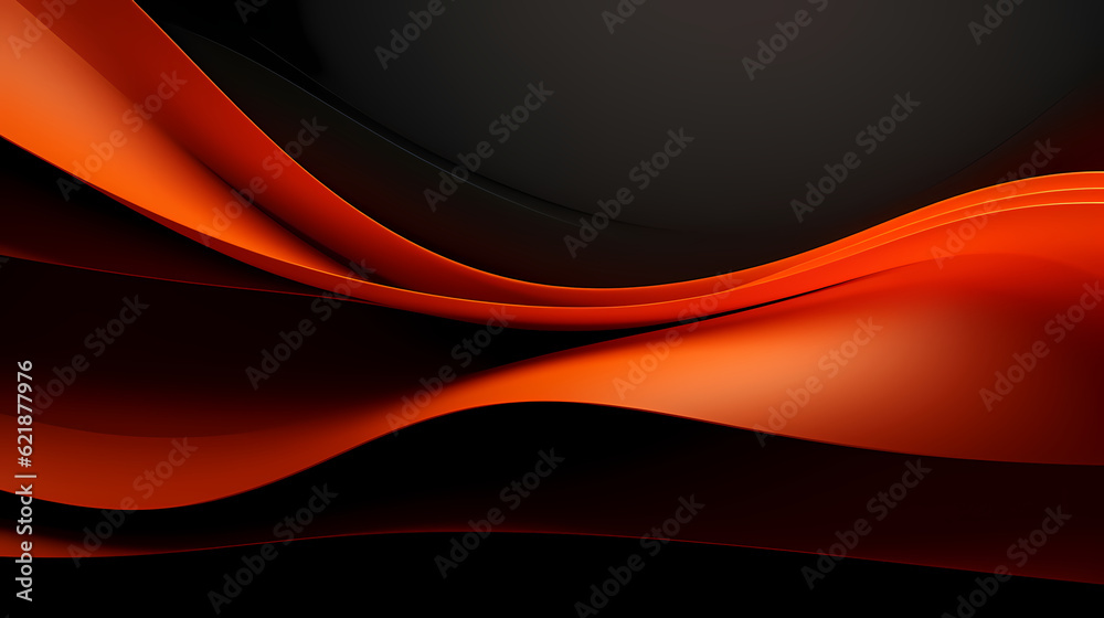 Fototapeta premium Abstract Orange curve shapes background. luxury wave. Smooth and clean subtle texture creative design. Suit for poster, brochure, presentation, website, flyer. vector abstract design element