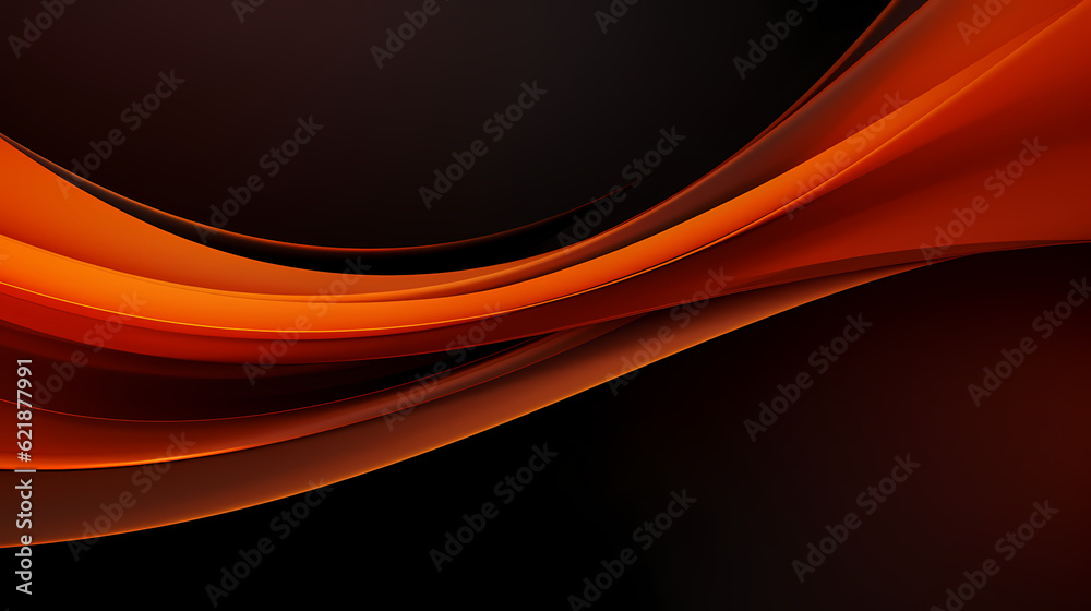Fototapeta premium Abstract Orange curve shapes background. luxury wave. Smooth and clean subtle texture creative design. Suit for poster, brochure, presentation, website, flyer. vector abstract design element
