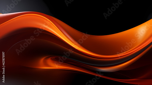 Abstract Orange curve shapes background. luxury wave. Smooth and clean subtle texture creative design. Suit for poster, brochure, presentation, website, flyer. vector abstract design element