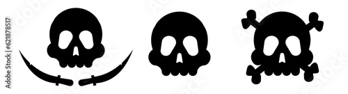Skull with crossbones and saber