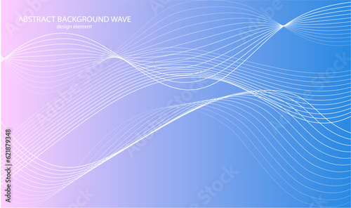 Abstract wave element for design. Digital frequency track equalizer. Stylized line art background. Colorful shiny wave with lines created using blend tool. Curved wavy line  smooth stripe. Vector