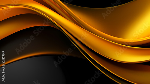 Abstract Yellow curve shapes background. luxury wave. Smooth and clean subtle texture creative design. Suit for poster  brochure  presentation  website  flyer. vector abstract design element