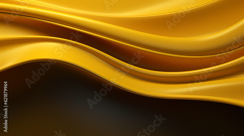 Abstract Yellow curve shapes background. luxury wave. Smooth and clean subtle texture creative design. Suit for poster, brochure, presentation, website, flyer. vector abstract design element