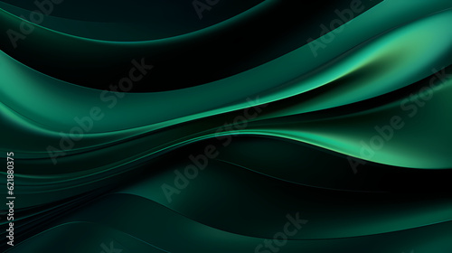 Abstract Green curve shapes background. luxury wave. Smooth and clean subtle texture creative design. Suit for poster, brochure, presentation, website, flyer. vector abstract design element