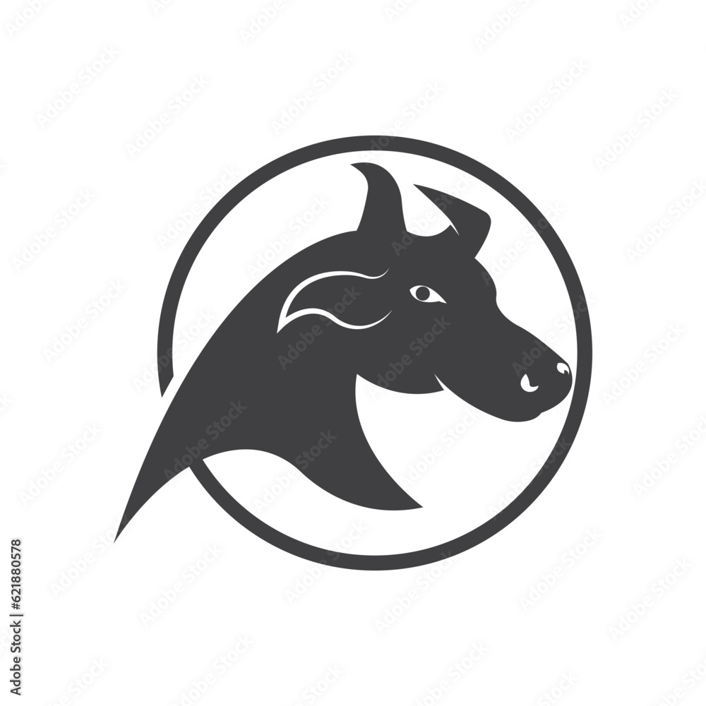 Cow Logo Template vector icon illustration design Cow Logo Template vector icon illustration design