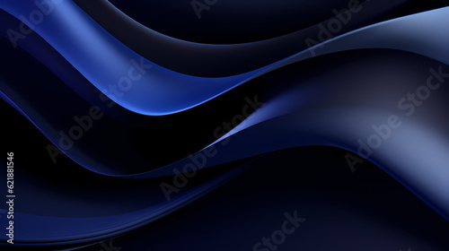 Abstract Dark Blue curve shapes background. luxury wave. Smooth and clean subtle texture creative design. Suit for poster, brochure, presentation, website, flyer. vector abstract design element