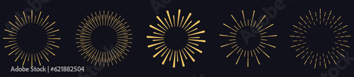 Decoration circles with radiant ornament