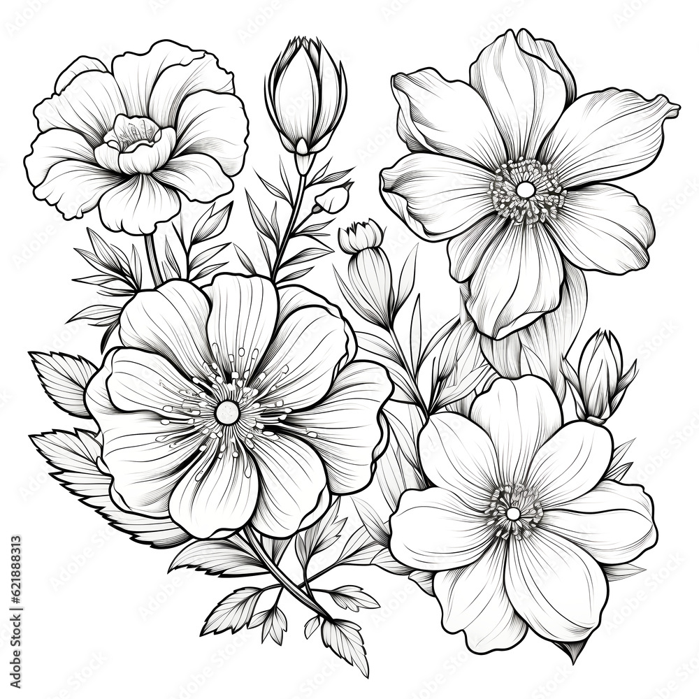 Line art of flowers and plants Wild Chamomile black ink sketch. Wild botanical garden bloom. PNG transparent background Line art of flowers and plants Wild Chamomile black ink sketch. Wild botanical garden bloom. PNG transparent background