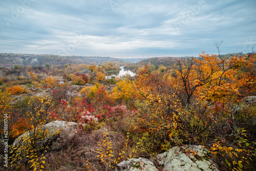 colorful autumn landscape.