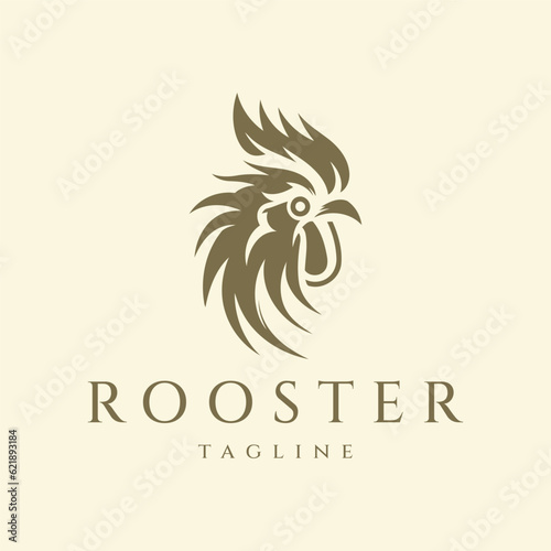 Rooster logo design vector illustration