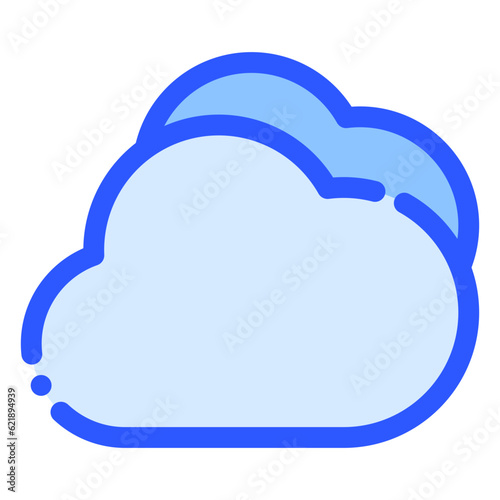 cloud icon in bluetone style