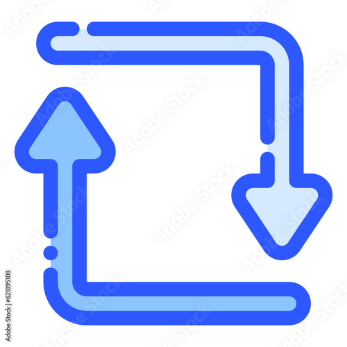 repeat icon in bluetone style