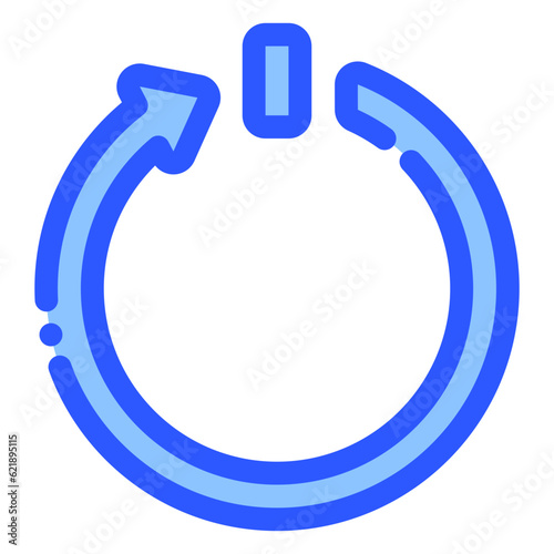 restart icon in bluetone style