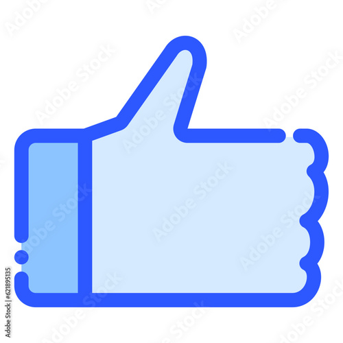 like icon in bluetone style
