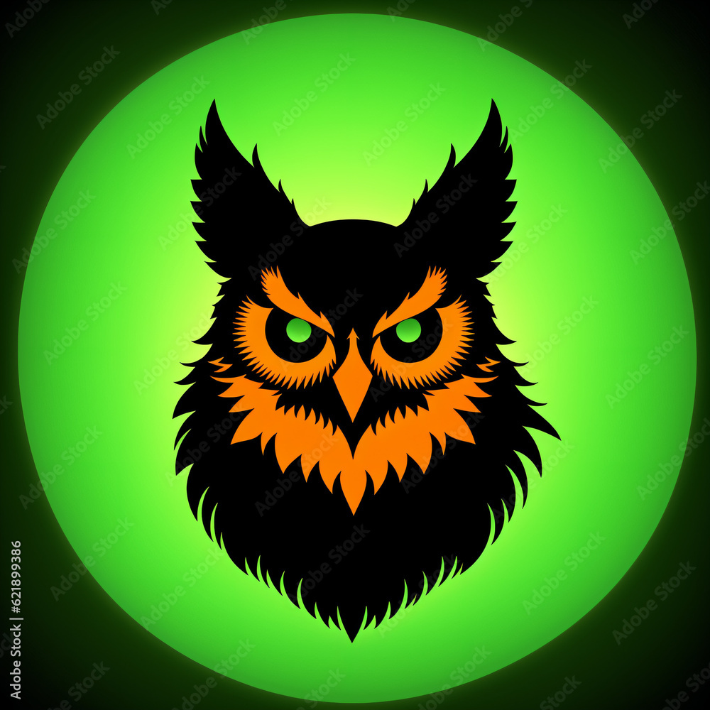 Fototapeta premium Esport Team Logo Design, Owl Symbolt Generated by AI