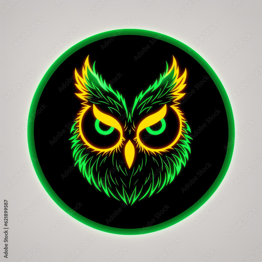 Fototapeta premium Esport Team Logo Design, Owl Symbolt Generated by AI