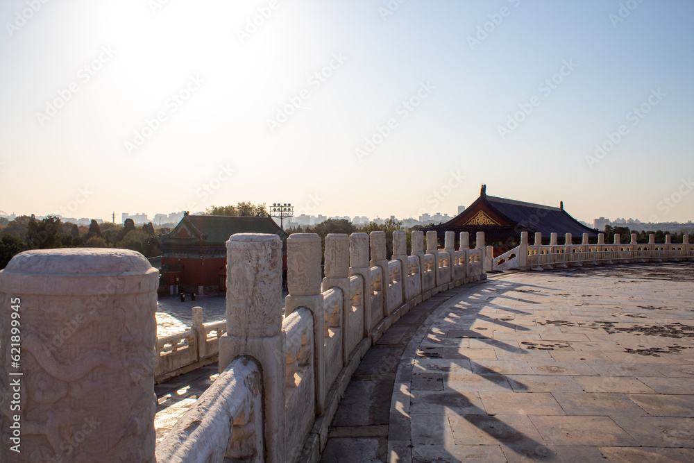 stone railing in chinese temple of Heaven, Beijing, China