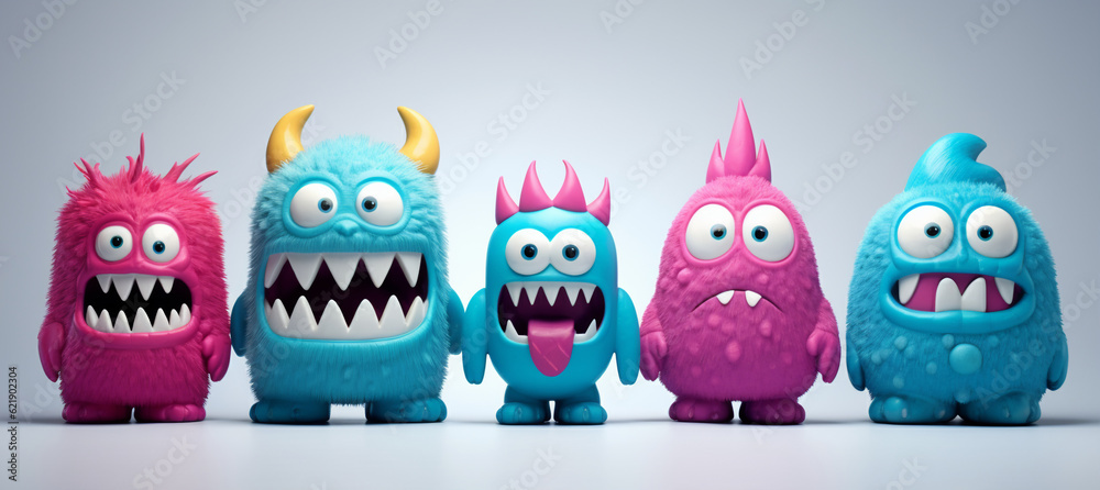 Fototapeta premium cute funny monster
