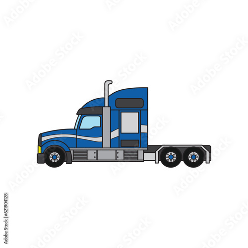 color children trailer truck transportation vehicle clipart
