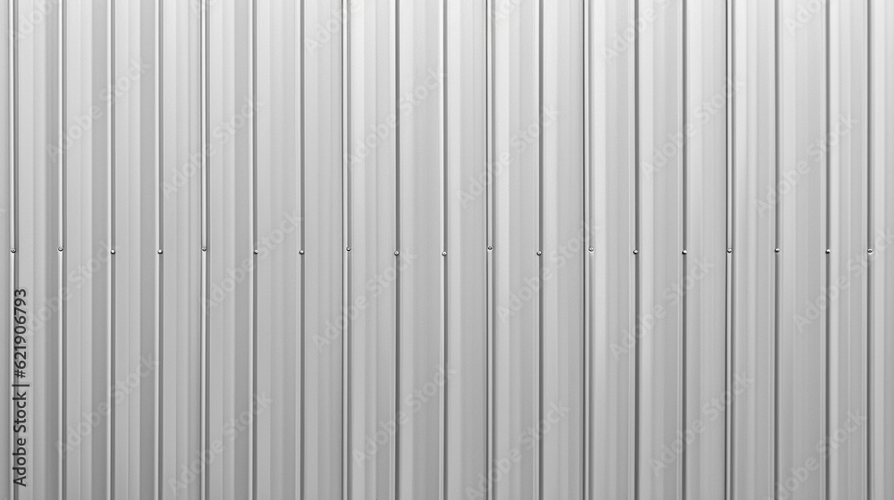 White corrugated metal texture surface or galvanized steel background. Generative ai. White corrugated metal texture surface or galvanized steel background. Generative ai.
