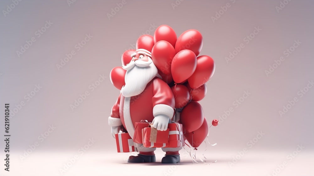 Santa Claus with a huge bag delivering gifts at snow fall. Merry Christmas,Seasonal Christmas poster,illustration Santa Claus with a huge bag delivering gifts at snow fall. Merry Christmas,Seasonal Christmas poster,illustration