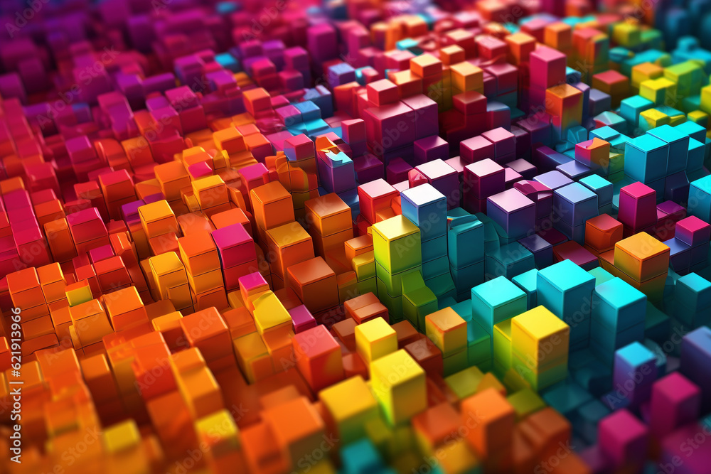 3d data presentation. Color bar chart, illustration created by generative ai technology 3d data presentation. Color bar chart, illustration created by generative ai technology