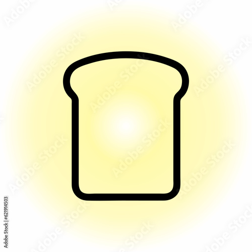 white bread vector illustration isolated on white background