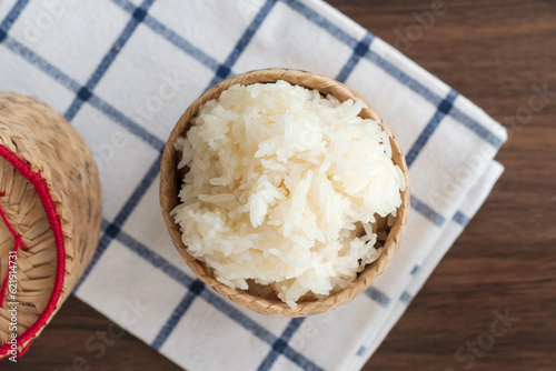 Thai Sticky Rice (Khao Niao). photo