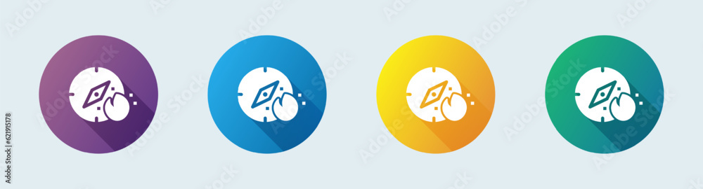 Fototapeta premium Explore solid icon in flat design style. Trend signs vector illustration.