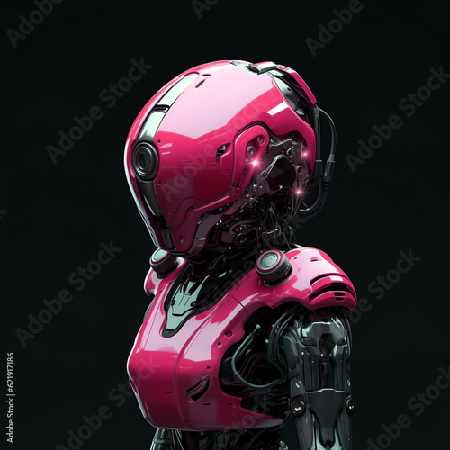 Droid Robot Futuristic Machine Robotic 3D Humanoid Artificial Intelligence Technology Cyberpunk Apocalypse © boglyph