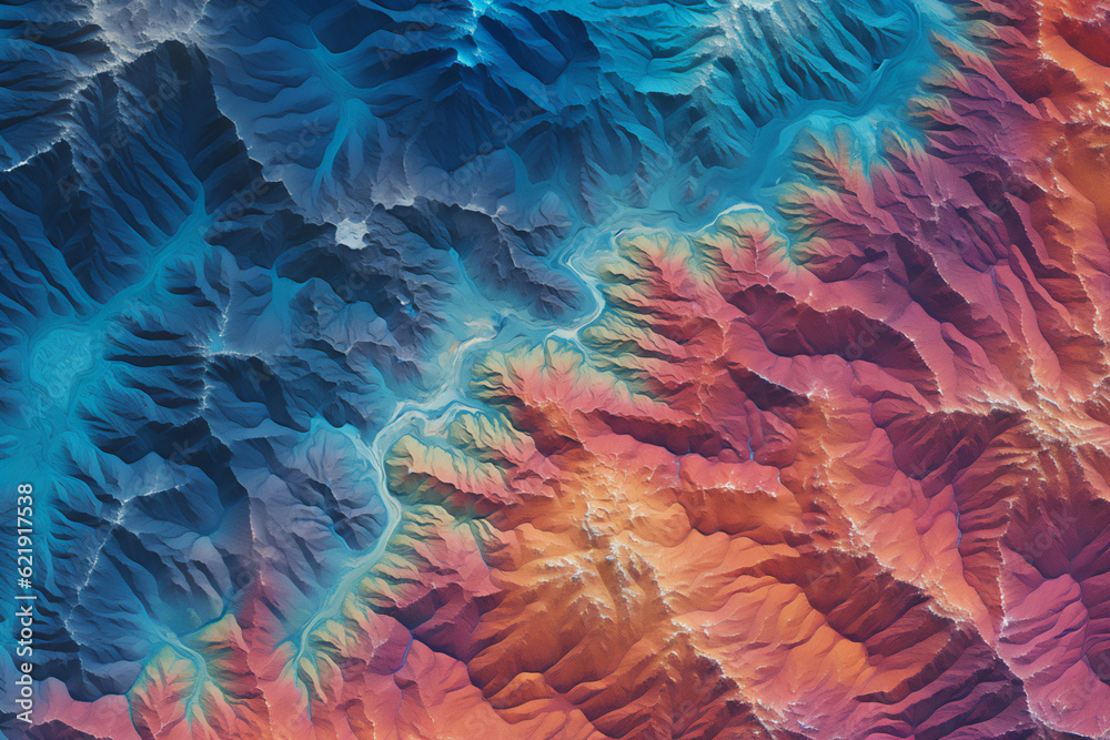 Digital elevation model. GIS product made with generative AI technology