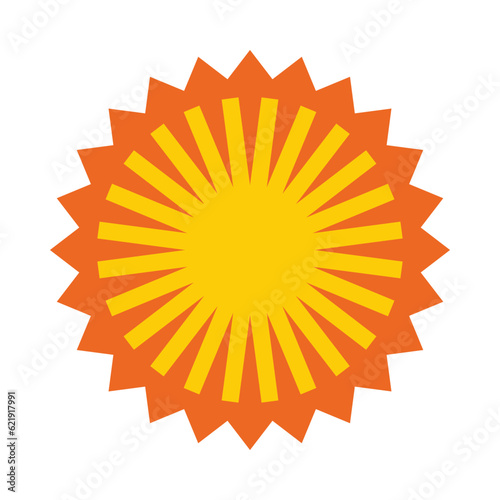 Radial Bursting Arrows Sunshine Orange Icon