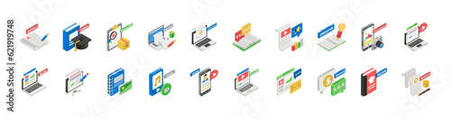 Set of Content Management icons Collection.