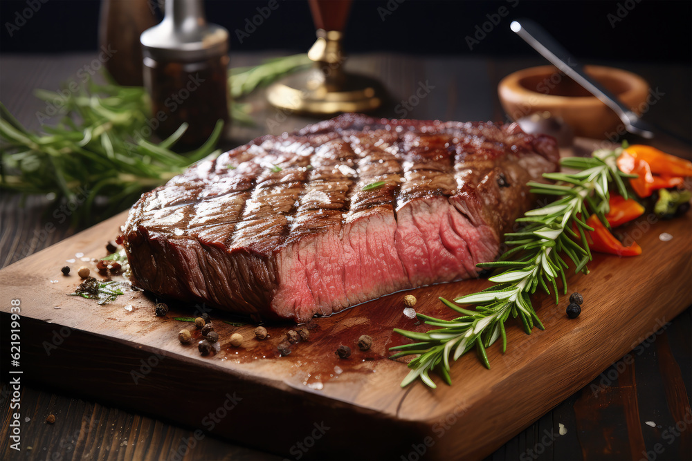 grilled beef steak on background grilled beef steak on background
