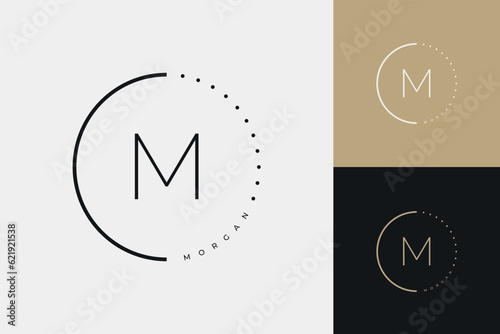Minimalistic circle logo design, Minimal logotype, Circle emblem, Business template
