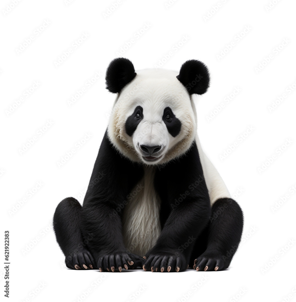 Panda on White Background