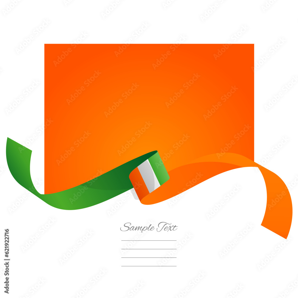 Ivory Coast flag vector. World flags and ribbons. Côte d'Ivoire flag ...